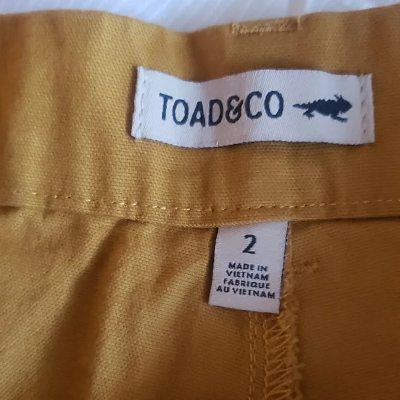 Toad&Co Women's High Waist Yellow Shorts - Picture 3 of 7